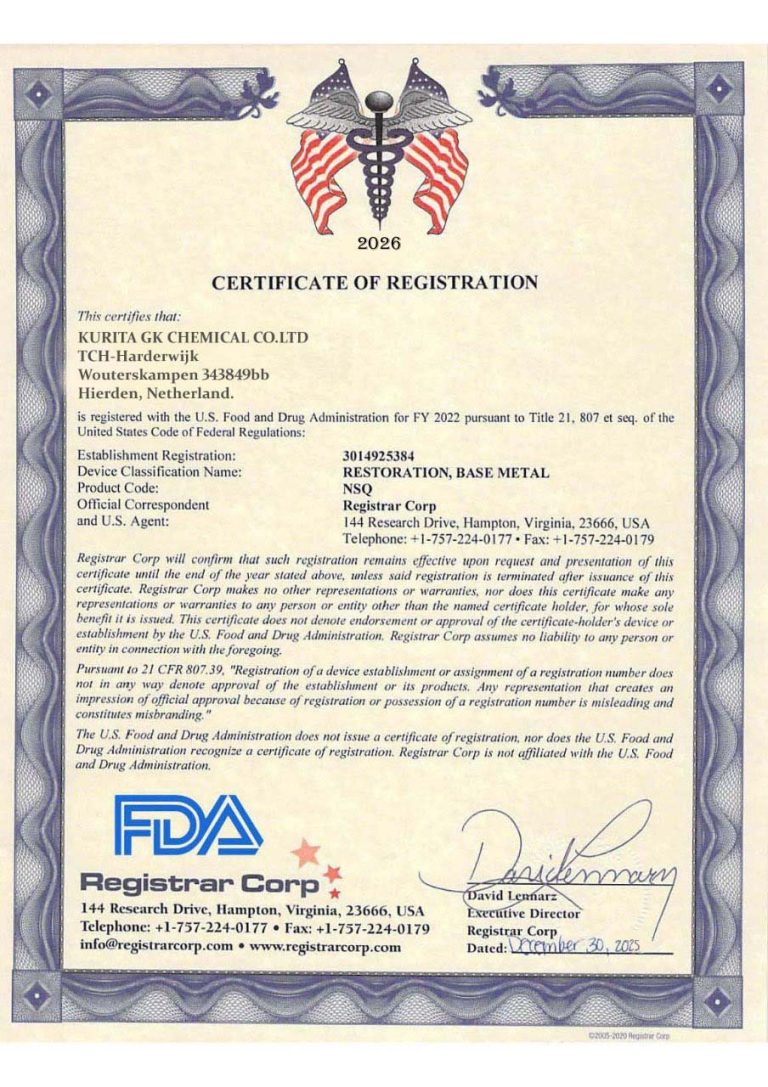 Certificate of Registraation